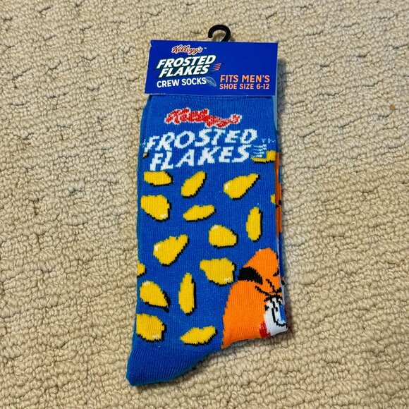 New Kellogg's Frosted Flakes Novelty Crew Socks Size 6-12/13 - Men's/Women's - - Picture 1 of 1